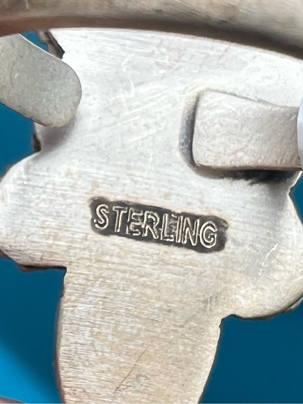 Turquoise Adjustable Silver Ring - Picture 3 of 3